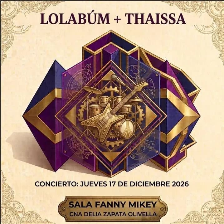 LOLABÚM y THAISSA en Bogotá: 17 de diciembre y boletas 2026