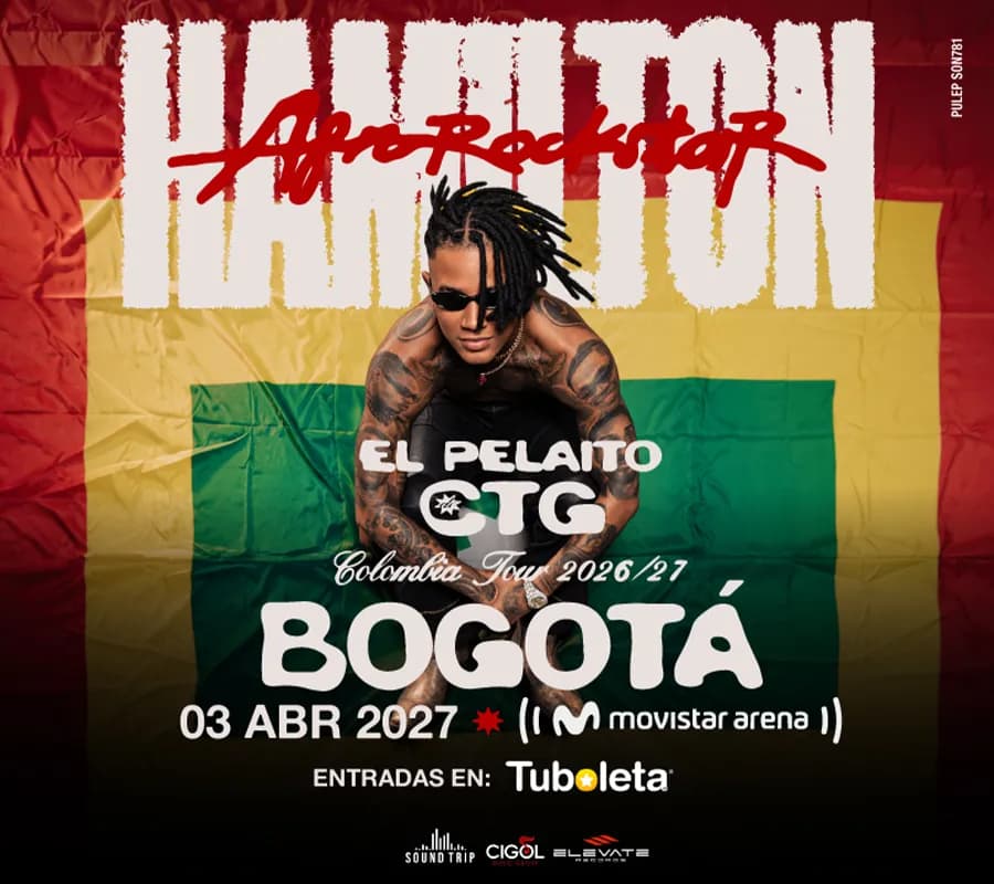 Hamilton Afrorockstar | el Pelaito de Ctg en Bogotá: boletas 2027
