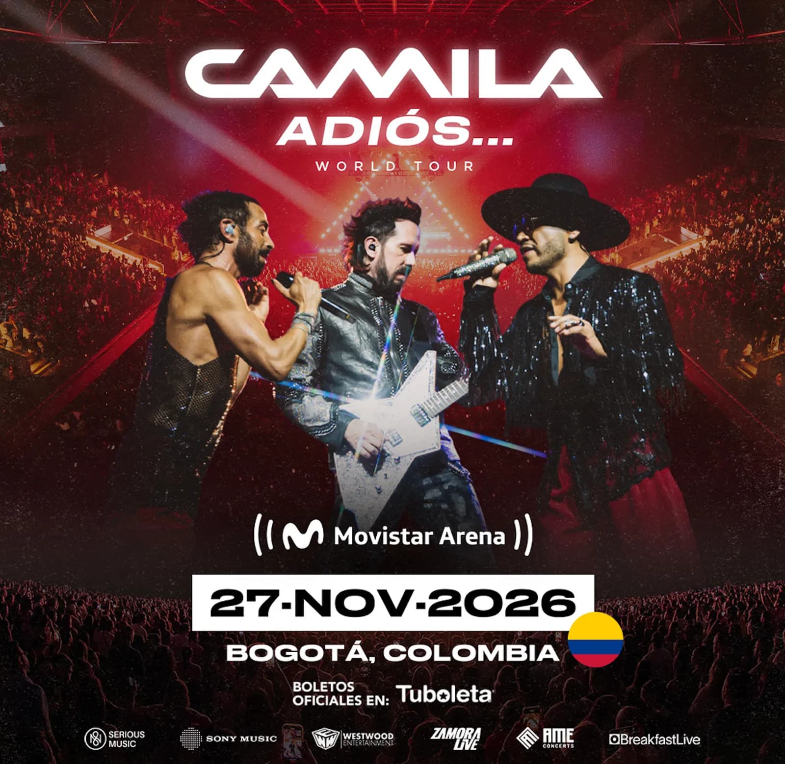 Camila | Adiós... World Tour en Bogotá: boletas 2026