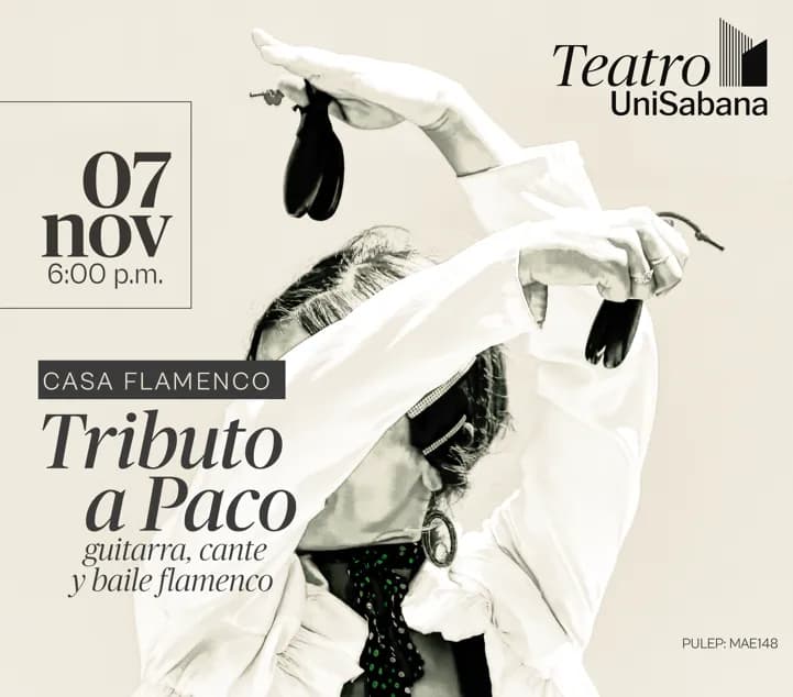 Tributo a Paco en Tunja: 7 de noviembre y boletas 2026
