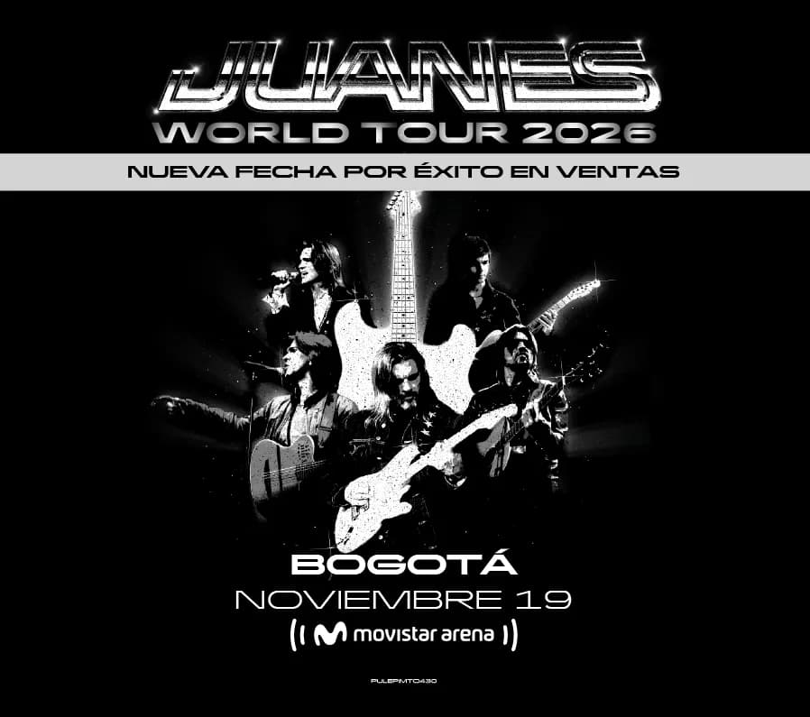 Juanes | World Tour 2026 - Segunda Fecha en Bogotá: boletas 2026
