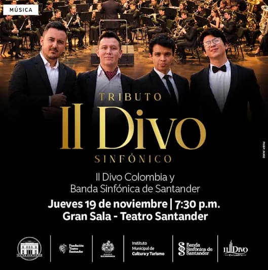 Tributo Il Divo Sinfónico en Bucaramanga: boletas 2026