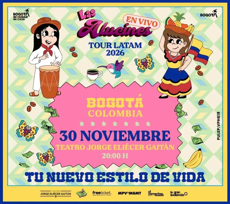 Las Alucines Tour Latam 2026 en Bogotá: boletas 2026