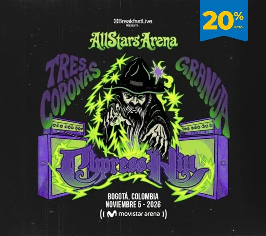 Allstars Arena | Cypress Hill en Bogotá: boletas 2026