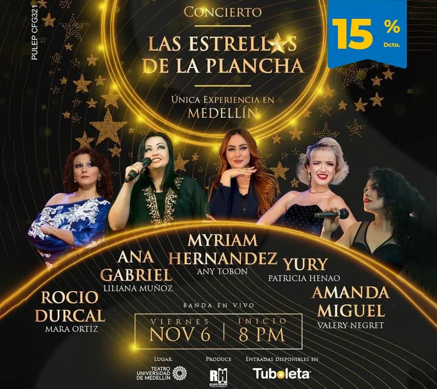 Concierto las Estrellas de la Plancha en Colombia: boletas 2026