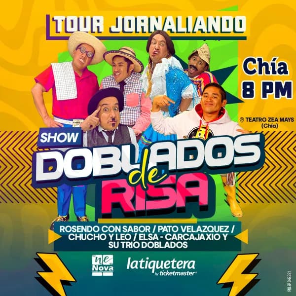 Show doblados de risa en chía en Chía: boletas 2026