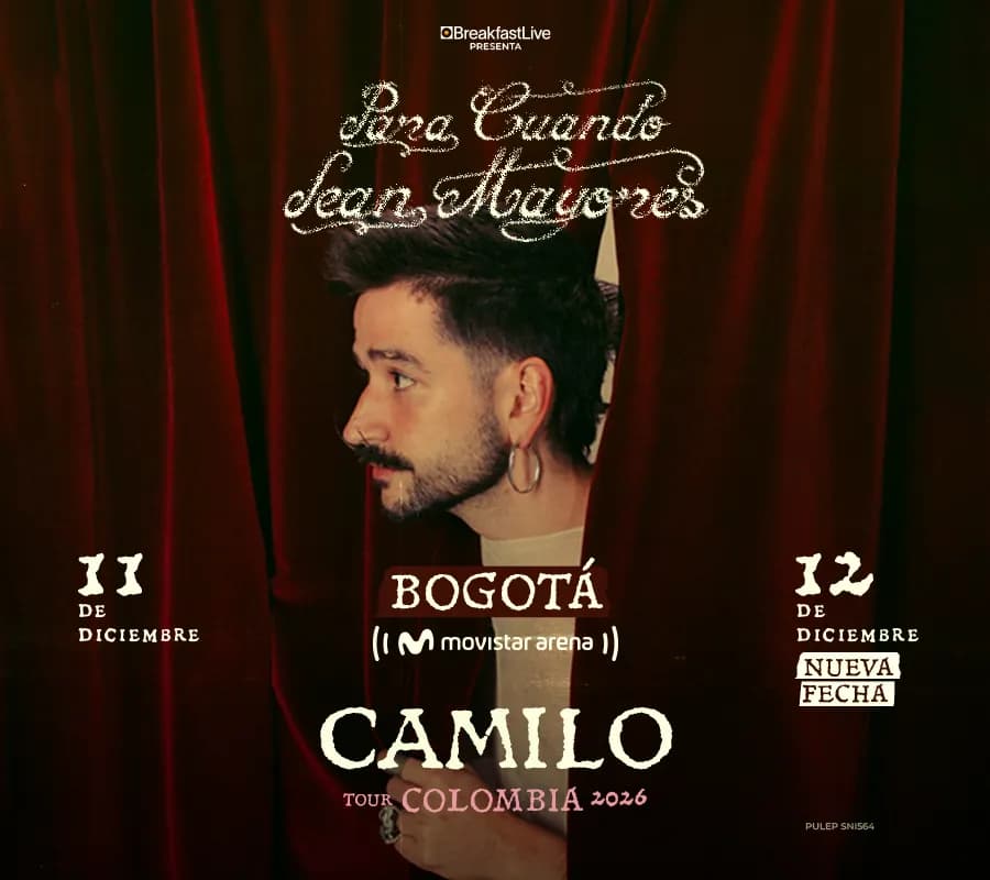 Camilo | Tour 2026 en Bogotá: 11 de diciembre y boletas 2026