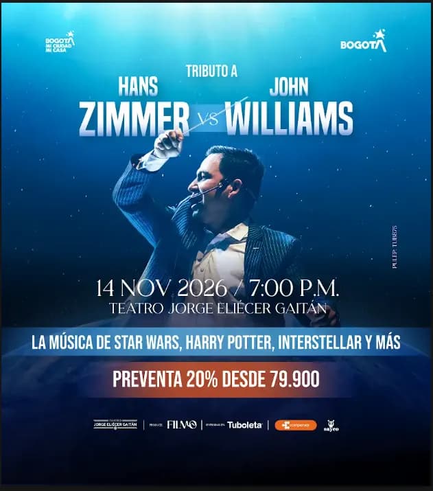 Hans Zimmer Vs John Williams en Medellín: boletas 2026