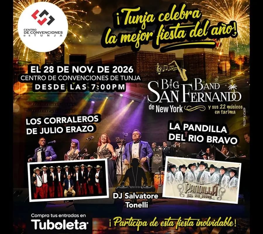 Tunja Celebra la Mejor Fiesta del Año 2026 en Tunja: boletas 2026
