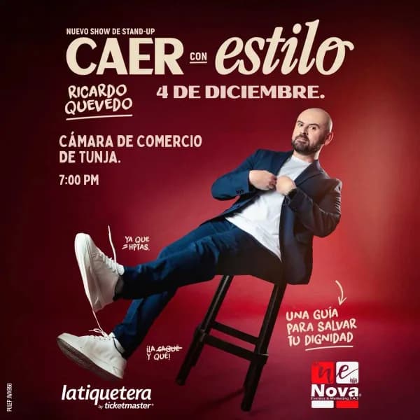Caer con estilo en Tunja en Tunja: 4 de diciembre y boletas 2026