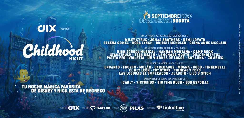 Childhood Night (Disney Night), 5 septiembre 2026, Bogotá